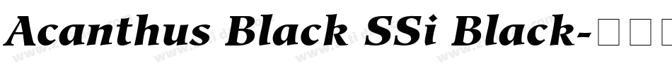 Acanthus Black SSi Black字体转换